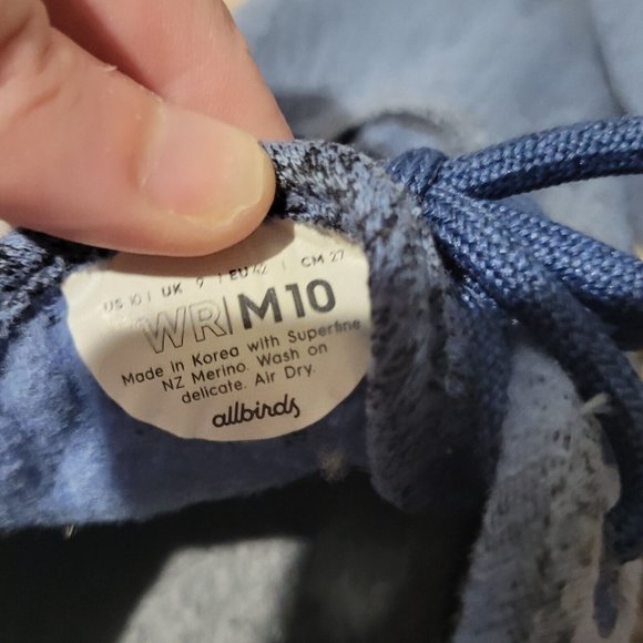 Allbirds WR Bright Blue Lace Up Sneakers Men's Size 10 - Picture 4 of 6